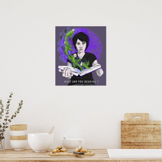 What Are You Reading Print ポスター (キッチン)