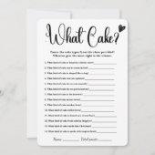 What Cakeブライダルシャワーゲームゲームエレガントインベントート 招待状 (正面)