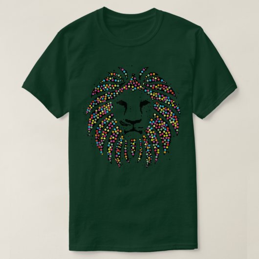 What Can You Create With Just A Dot - Lion Dots  Tシャツ (デザイン正面)