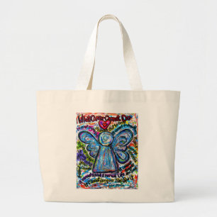 What cancer To Do Shige Angel Art Tote Bag ラージトートバッグ