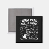 What cats really think funny cat meme physics humo マグネット (正面/裏面)