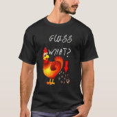 What Chicken Happy Faces Poo Farming Farmer Tシャツ (正面)