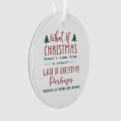 What Christmas – グリもしンチ引用文ラウンドクリスマス オーナメント (正面)