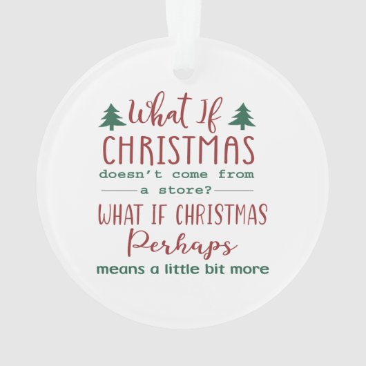 What Christmas – グリもしンチ引用文ラウンドクリスマス オーナメント (裏面)