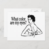 What Color Are My Eyesレトロ ポストカード (正面/裏面)