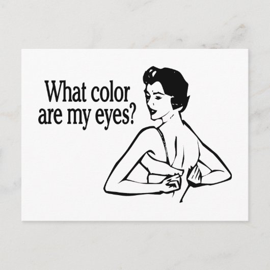 What Color Are My Eyesレトロ ポストカード (正面)