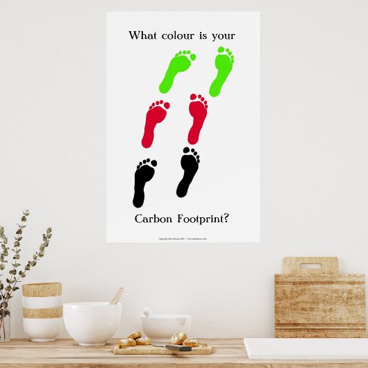 What colour is your carbon footprint? ポスター (キッチン)
