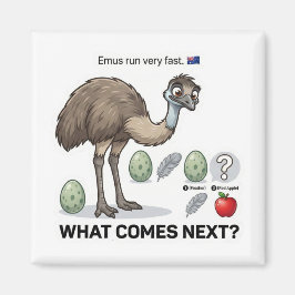 What Comes Next? Emu Australia Pattern Logic Game マグネット