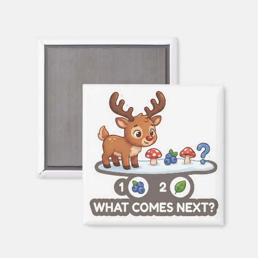 What Comes Next? Reindeer Pattern Learning Magnet マグネット (正面/裏面)