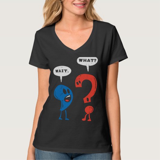 What Comma Question Mark'読 S Book Teacheを待つ Tシャツ (正面)
