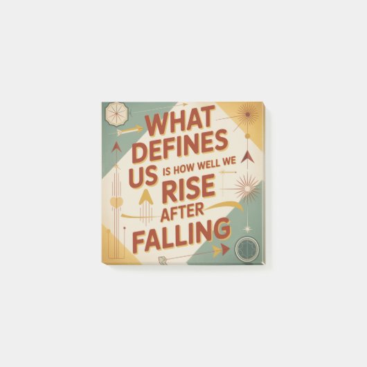 What Defines Us Is How Well We Rise After Falling ポストイット (正面)