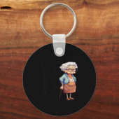 What Did One Saggy Say To The Other We'd Better Pe キーホルダー (正面)