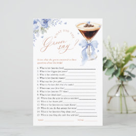 What Did the Groom Say Blue Bow Bridal Shower Game