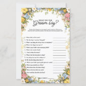  What Did the Groom Say Tea Party Bridal Game (正面)