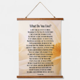What Do You Live Posal / Wood Topped Wall Tapestry 吊り下げ型タペストリー