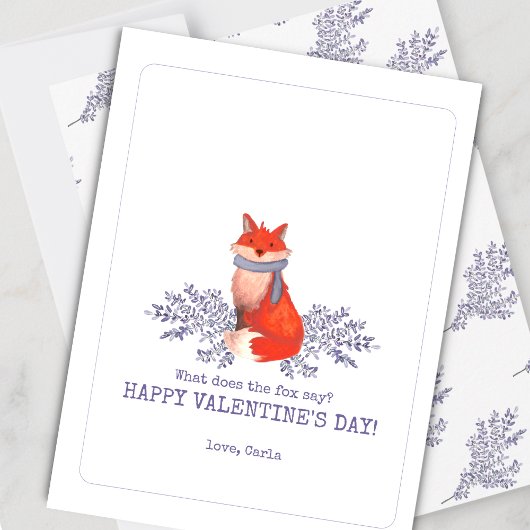 What Does the Fox Say Valentine's Day Holiday Card シーズンカード