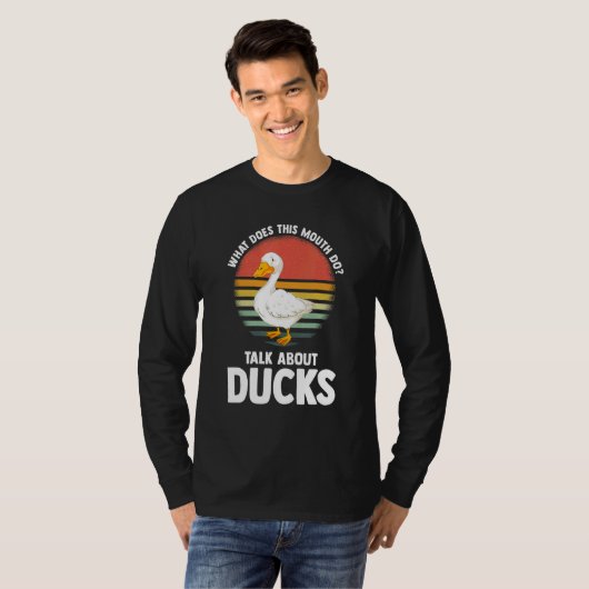 what does this mouth do talk ducks ducks Duck Tシャツ (正面フル)