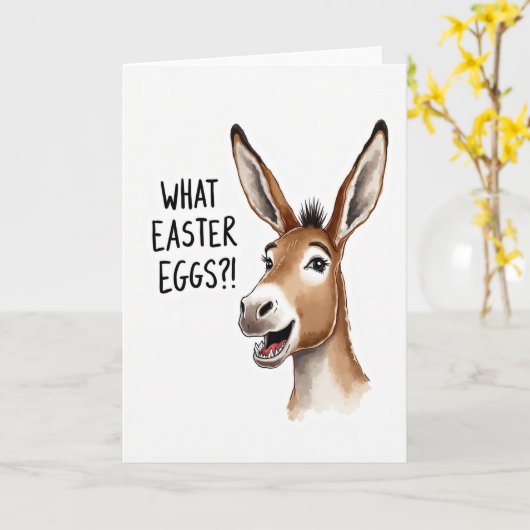 What Easter Eggs Animal Art Card カード (黄色い花)