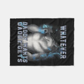 What Ever Daddy Wants Daddy Gets Werewolf Memes Br フリースブランケット (正面(横))
