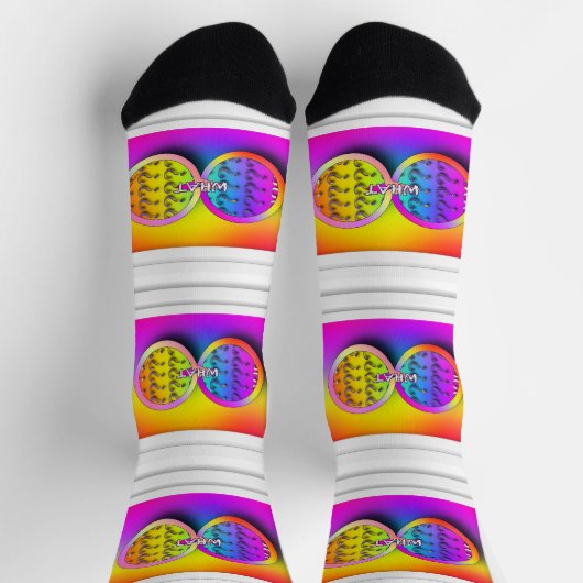 WHAT Eyeglassesプレミアムソッ地球に優しク予測できな ソックス (上部)