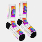 WHAT Eyeglassesプレミアムソッ地球に優しク予測できな ソックス (右)