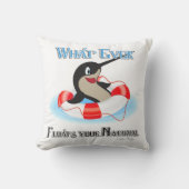 What Floating Your Narwhalミーム クッション (正面)