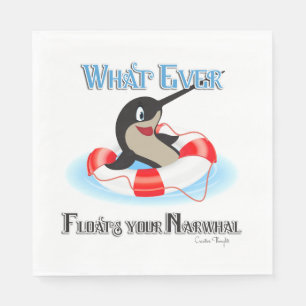 What Floating Your Narwhalミーム スタンダードランチョンナプキン