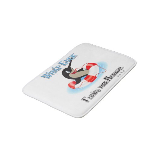 What Floating Your Narwhalミーム バスマット (アングル)