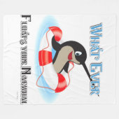 What Floating Your Narwhalミーム フリースブランケット (正面(横))