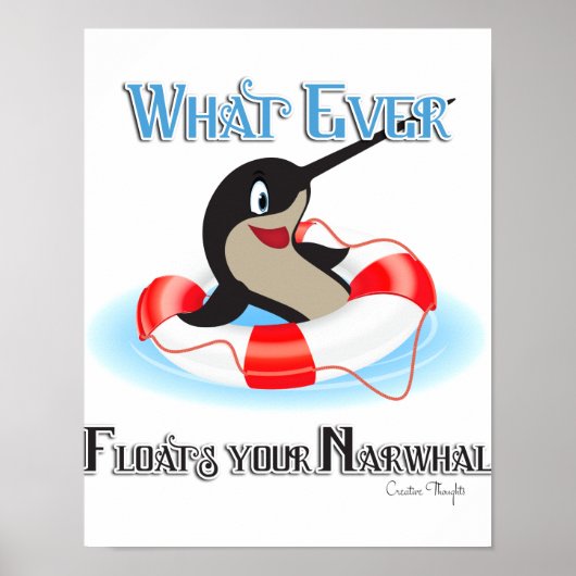 What Floating Your Narwhalミーム ポスター (正面)