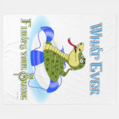 What Floating your Snake フリースブランケット (正面(横))