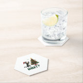 What Funny Cat Pushing Christmas Tree Over Cat Xma ペーパーコースター (インサイチュ)