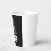 What Funny Cat Pushing Christmas Tree Over Cat Xma 紙コップ (左)