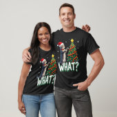 What Funny Cat Pushing Christmas Tree Over Cat Xma Tシャツ (ユニセックス)