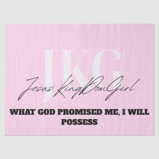 WHAT GOD PROMISED ME, I WILL POSSESS 薄葉紙 (正面)