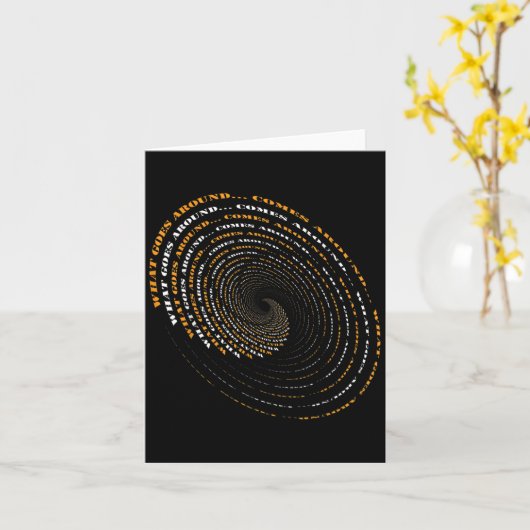 What Goes Around Comes Around Motivational カード (黄色い花)