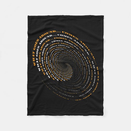 What Goes Around Comes Around Motivational  フリースブランケット (正面)