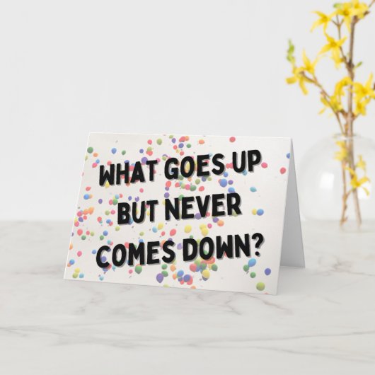 What Goes Up誕生日・カード カード (黄色い花)