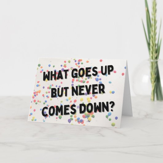 What Goes Up誕生日・カード カード (正面)