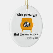 What Greater Gift Than the Love of a Cat セラミックオーナメント (右)
