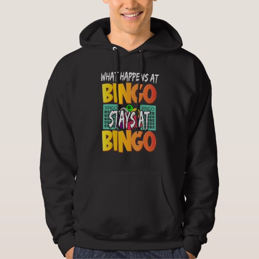 What Happens At Bingo Stays At Bingo   Women Playe パーカ (正面)