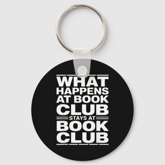 What happens at book club funny reader  キーホルダー (正面)