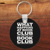 What happens at book club funny reader  キーホルダー (正面)