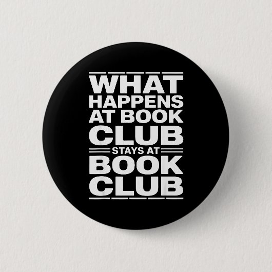 What happens at book club funny reader 缶バッジ (正面)