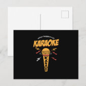 What Happens At Karaoke Stays At Karaoke Mic Gift ポストカード (正面/裏面)
