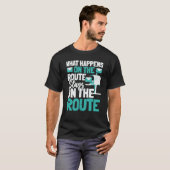What Happens On The Route Stays On The Route Posta Tシャツ (正面フル)