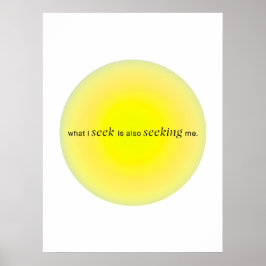 What I seek is also seeking me ポスター