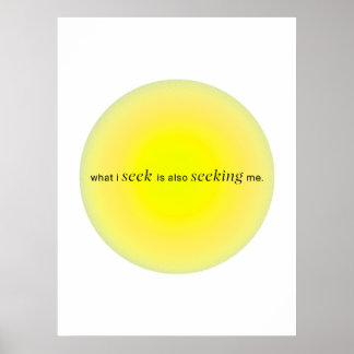 What I seek is also seeking me ポスター