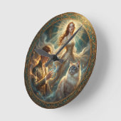 What If Your Pet Was Human?  ラウンド壁時計 (傾斜)