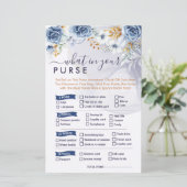 What in Your Purse Blue Floral Bridal Shower Games (スタンド正面)